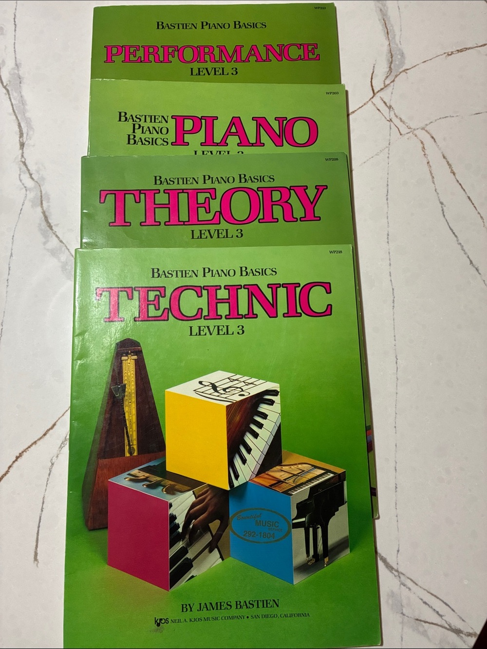 Bastien Piano Books Set of 3